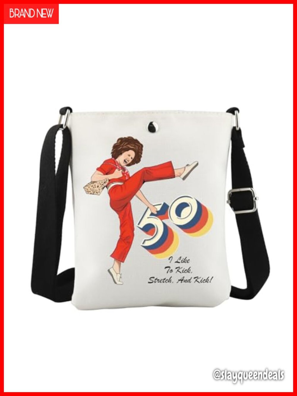 Canvas Crossbody Bag 50th Birthday Gift Sally O'M Inspired